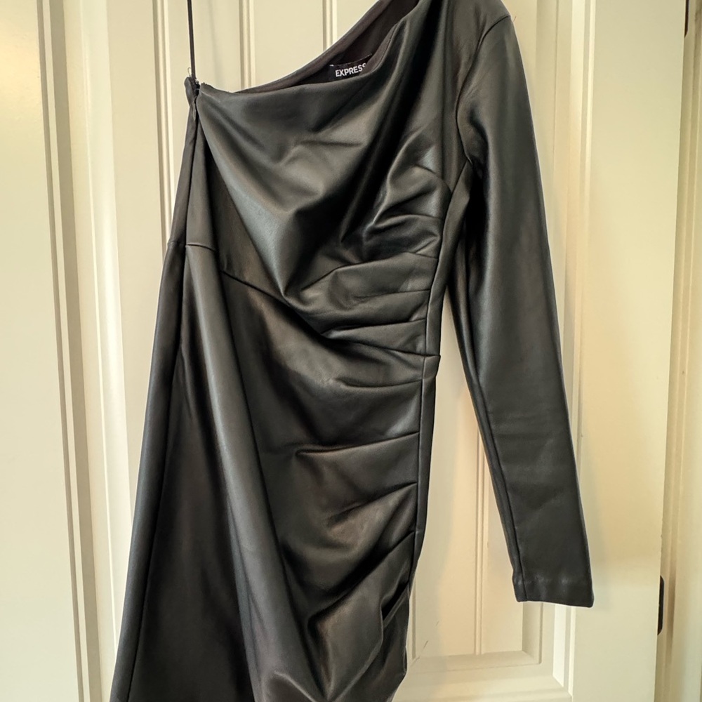 Express Black One Shoulder Dress